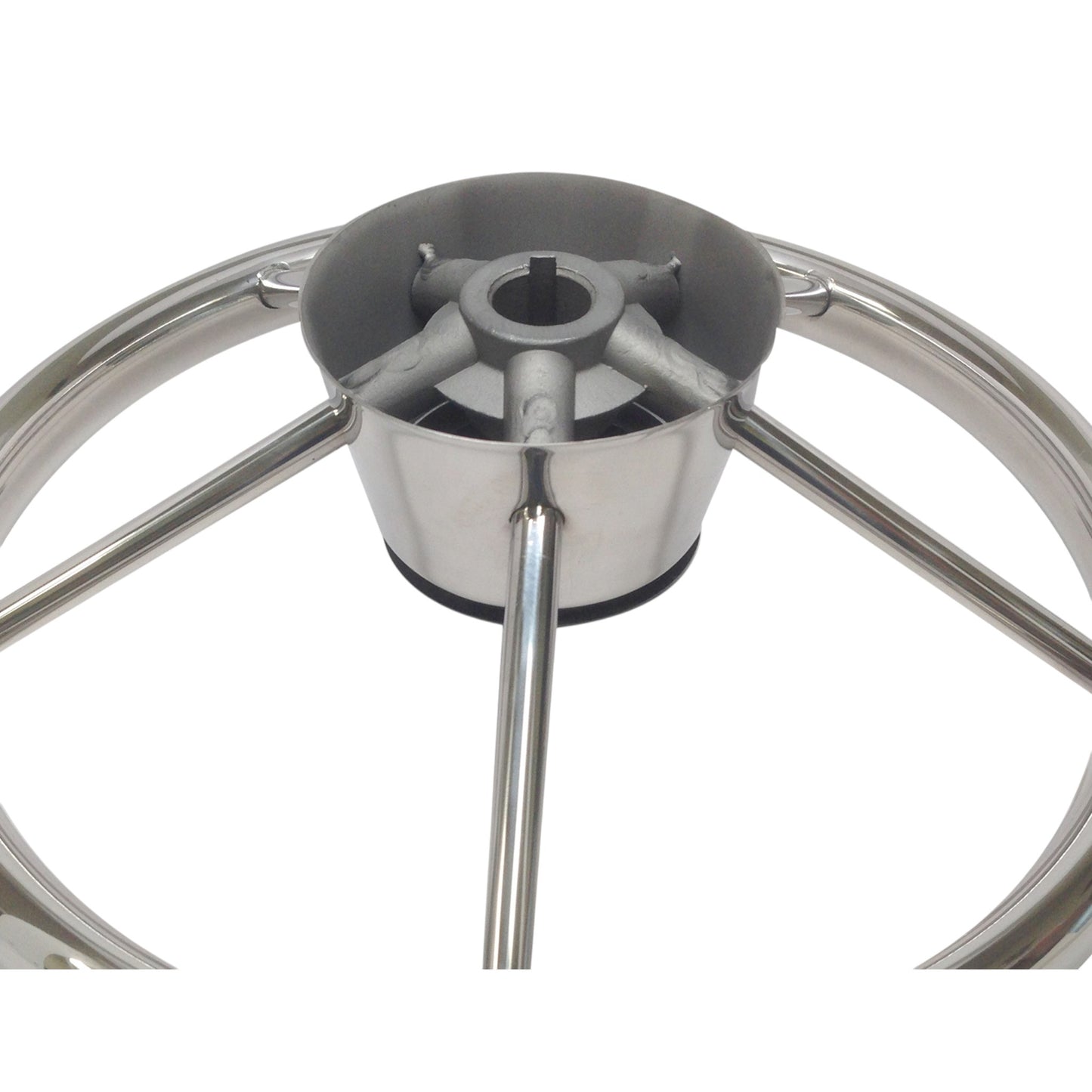 Pactrade Marine 5 Spoke 11" Stainless Steel Steering Wheel w/ Turning Knob