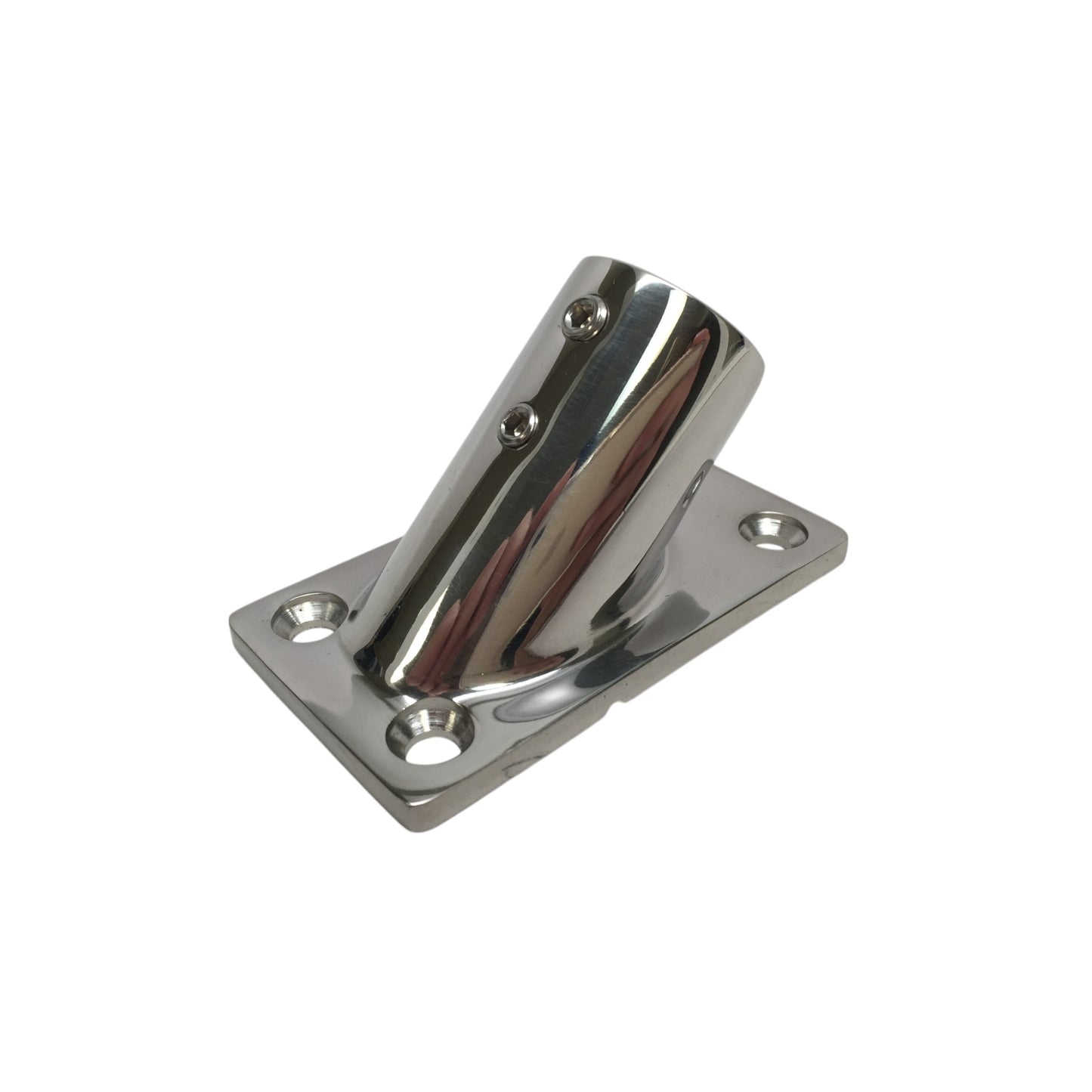 Pactrade Marine Boat Durable SS 316 Handrail Fitting Rectangular Base 45 Deg 7/8" 22.2MM