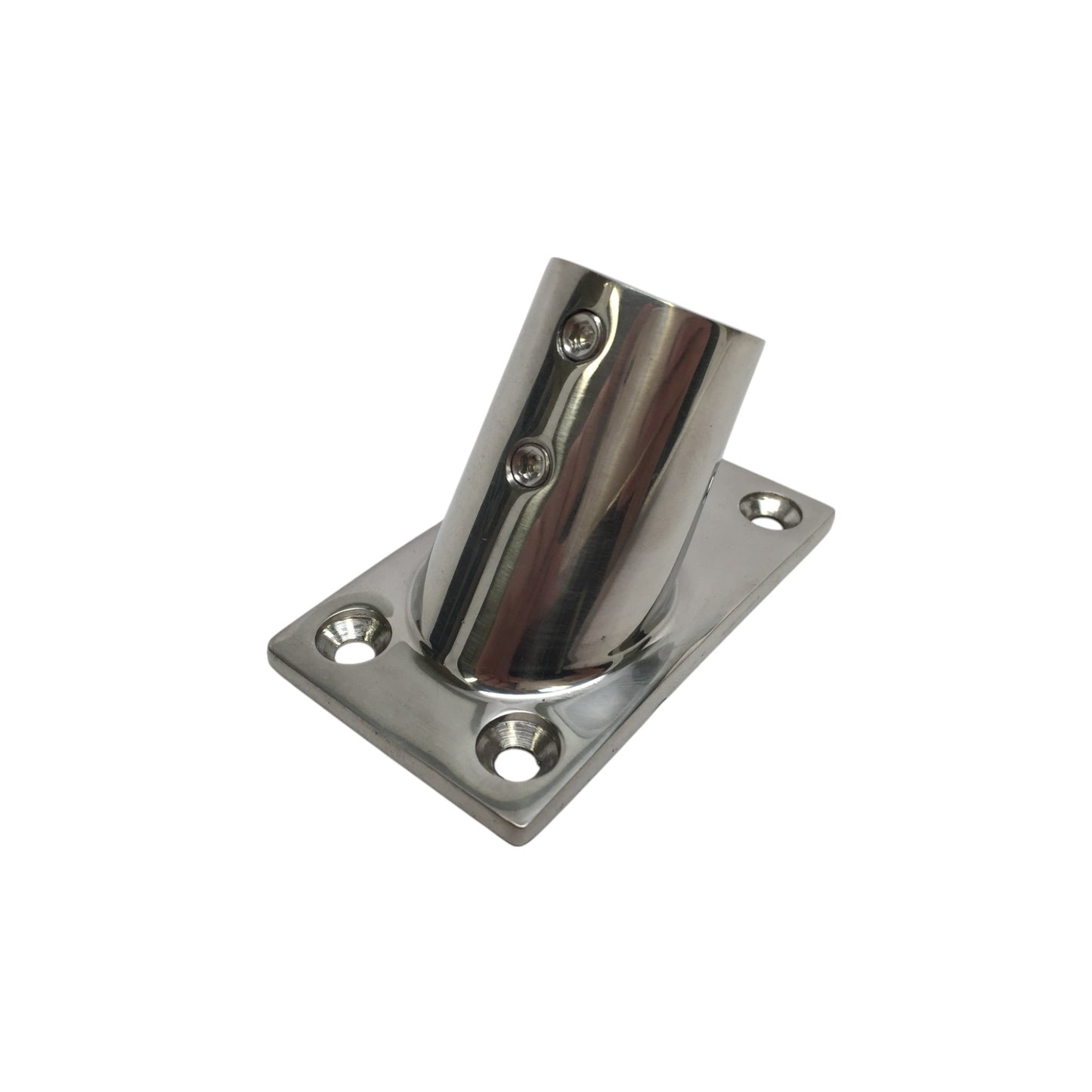 Pactrade Marine Boat Durable SS 316 Handrail Fitting Rectangular Base 60 Deg 7/8" 22.2MM