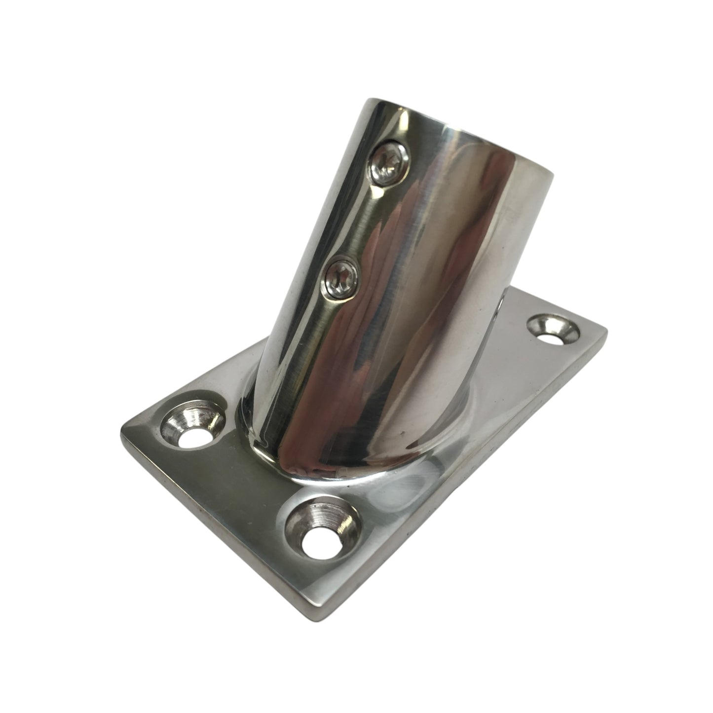 Pactrade Marine Boat Durable SS 316 Handrail Fitting Rectangular Base 60 Deg 1" 25.4MM