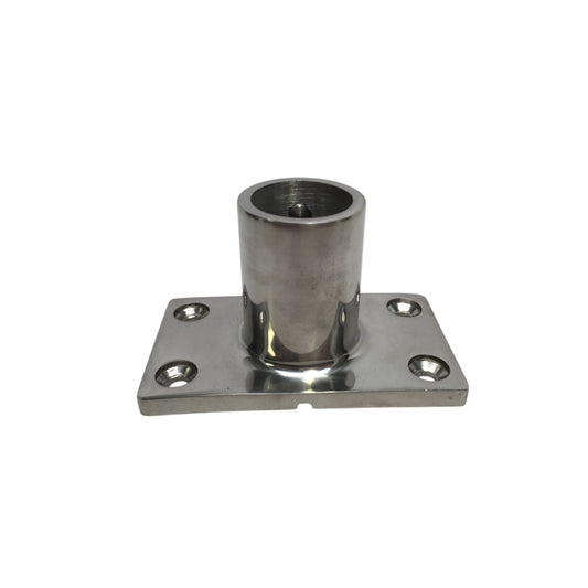 Pactrade Marine Boat Durable SS 316 Handrail Fitting Rectangular Base 90 Deg 7/8" 22.2MM