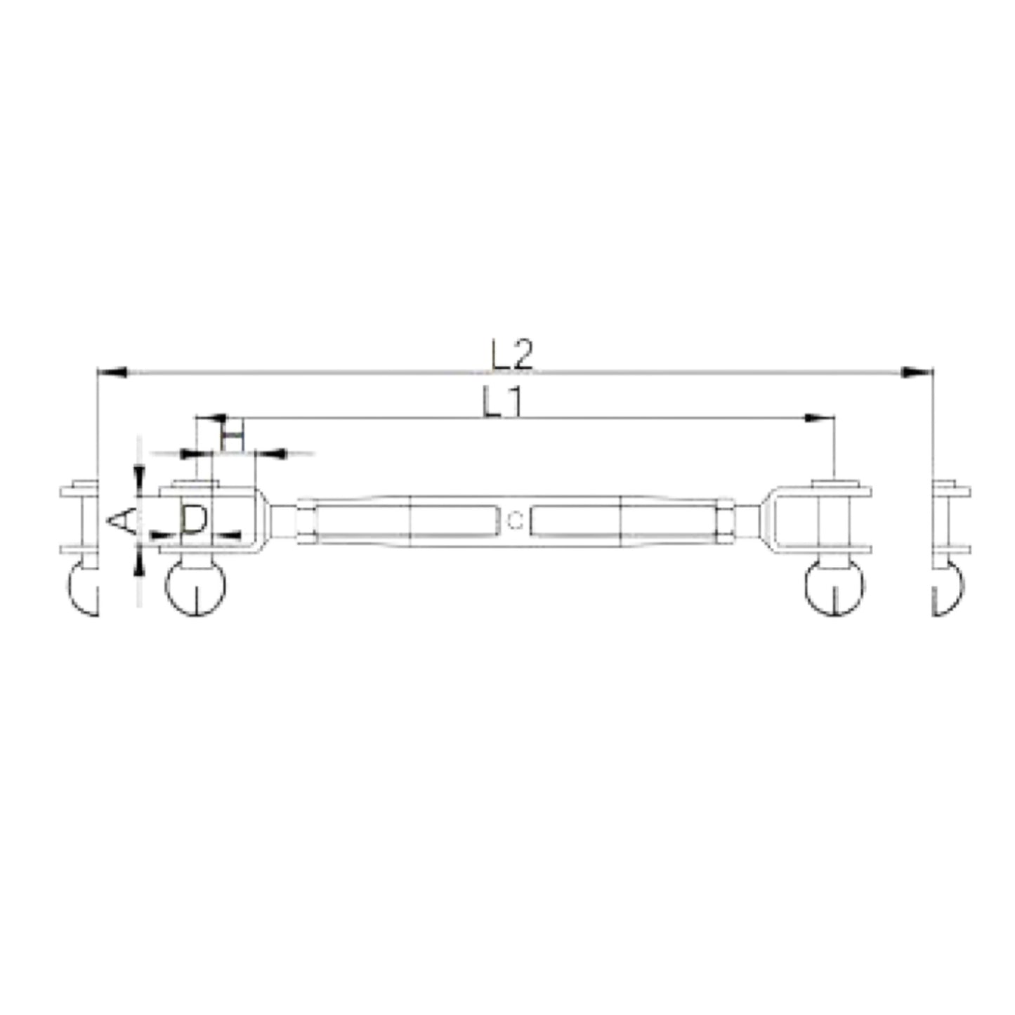 Pactrade Marine Boat Toggle & Toggle Stainless Steel Pipe Turnbuckle 5MM