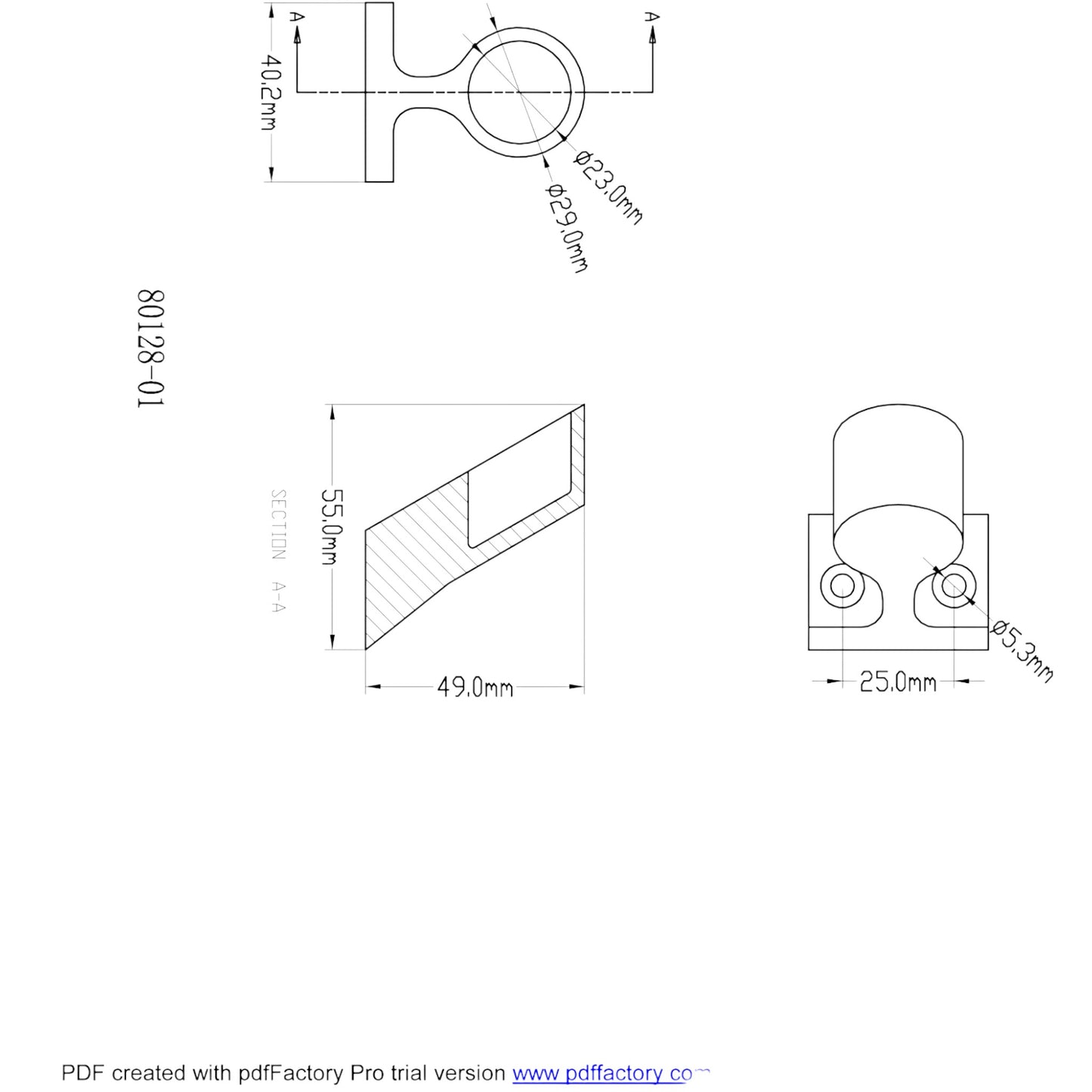 Pactrade Marine Boat Durable Stanchion Handrail Fitting SS 316 60 Deg End 7/8" 22.2MM