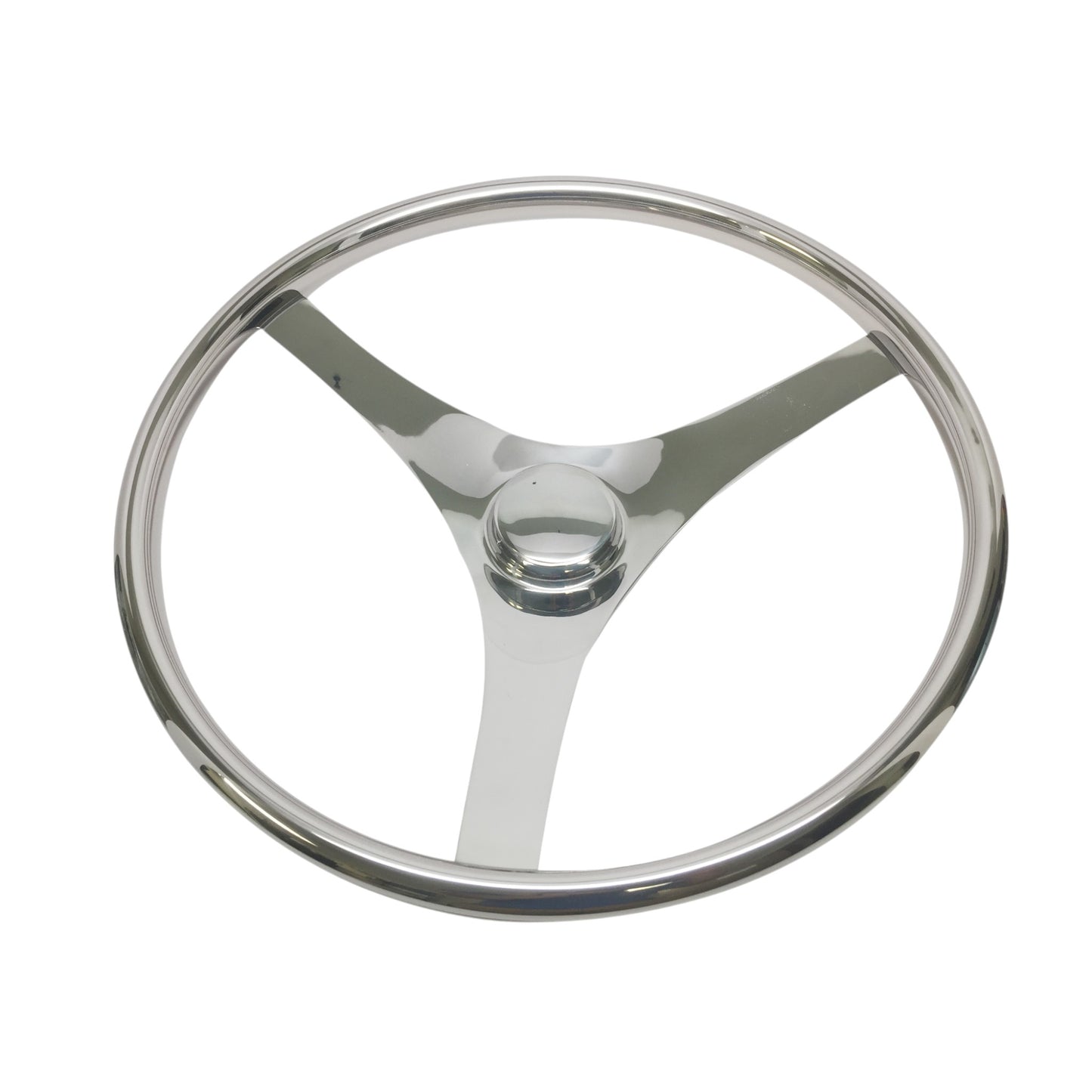 Pactrade Marine Boat Durable 3 Flat Spoke Stainless Steel Sports Steering Wheel, 15-1/2"L