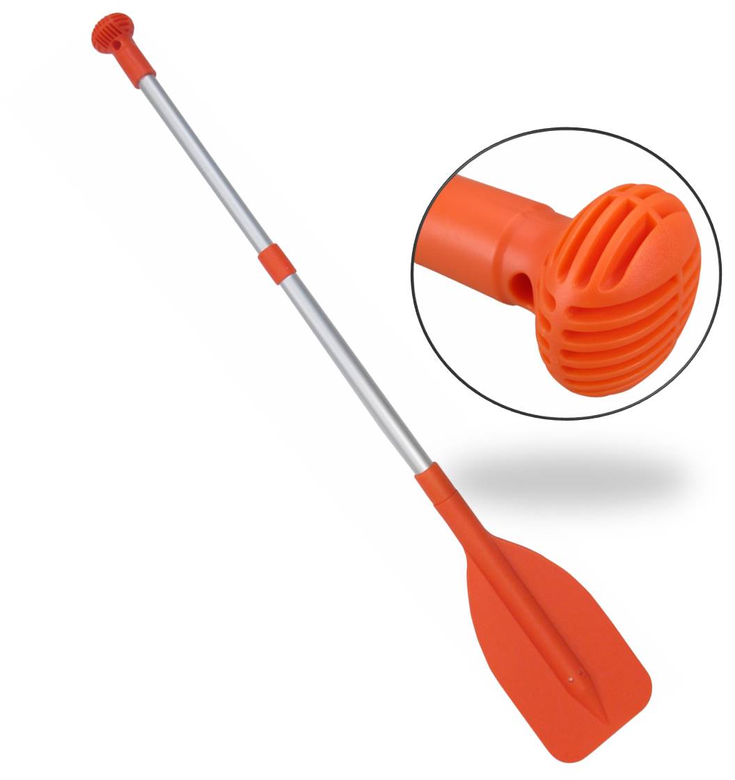 Pactrade Marine Boat Kayak Raft Mini Telescopic 22'' - 42'' Paddle Orange Blade Round Grip No Direction Limit New Design