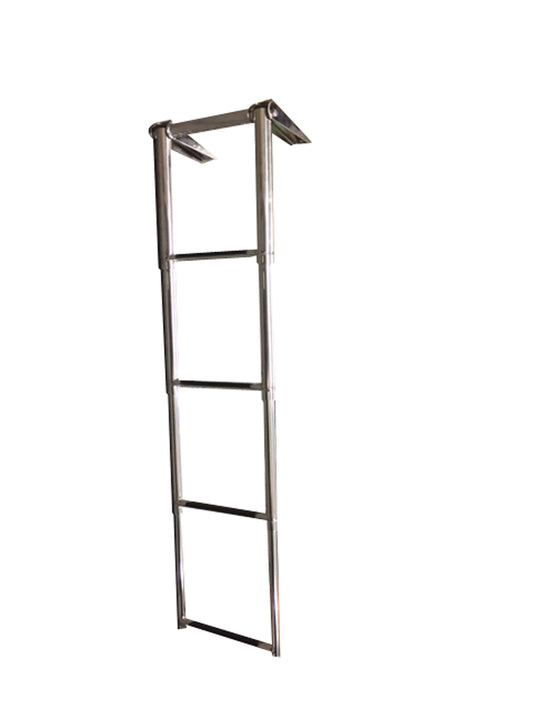 Pactrade Marine Boat Swim Stainless Steel 4 Step Telescopic Drop Ladder