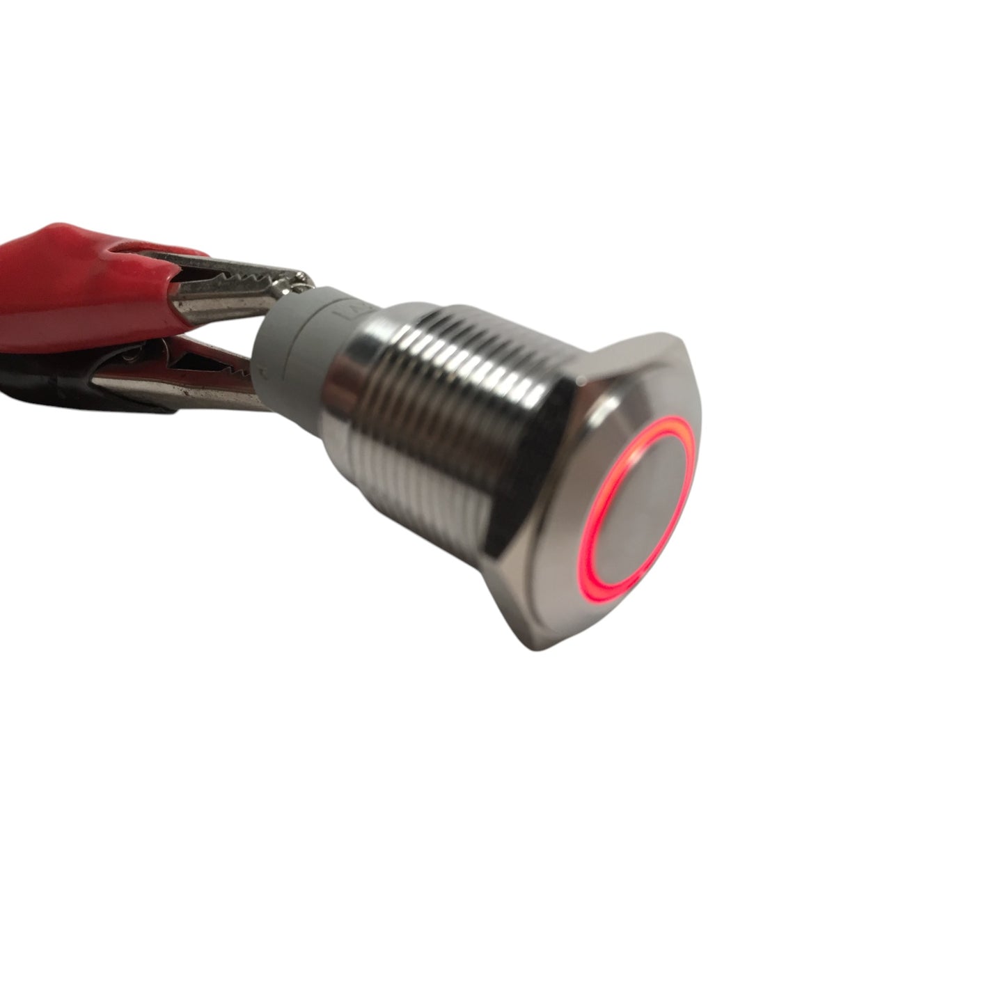 4 of Pactrade Marine SS304 Red LED Ultra Flush Light Auto On-Off Push Switch Ring Button