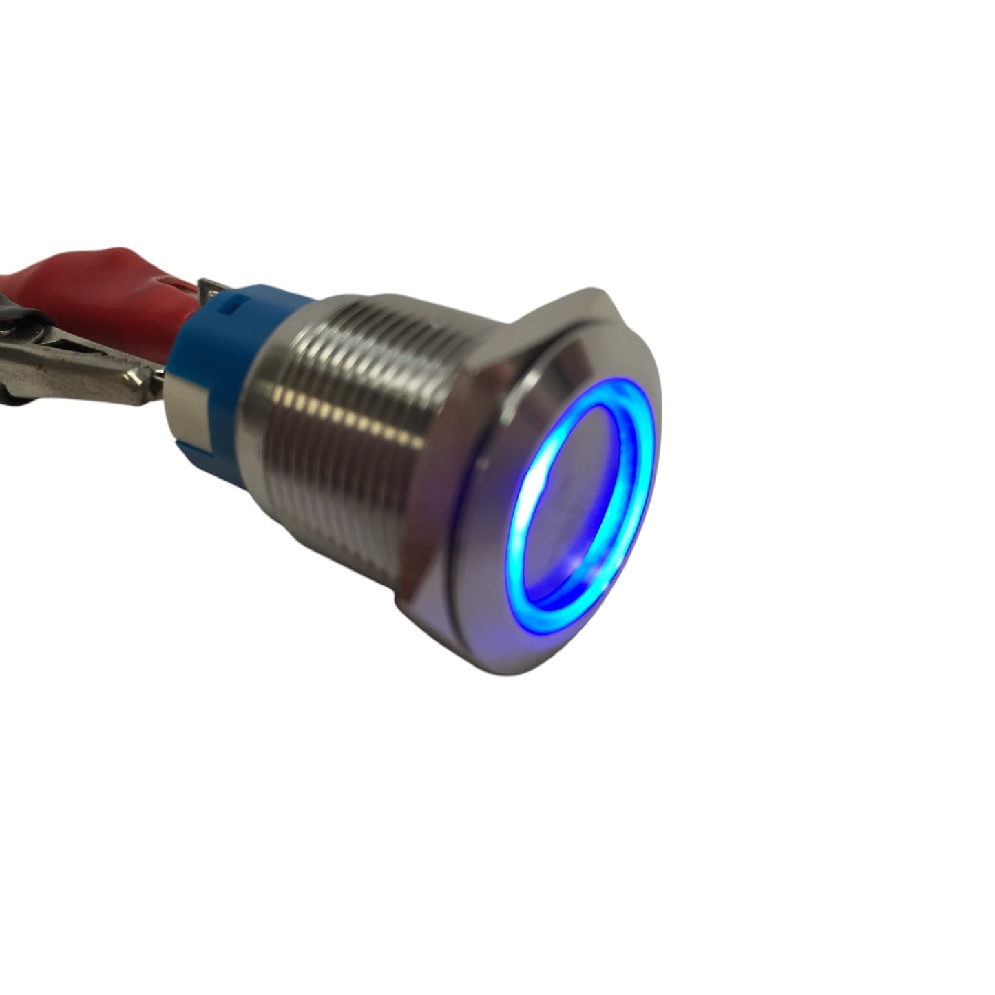 Pactrade Marine Car Boat SS304 Blue LED 12V 5A Flush Light On-Off Push Switch Ring Button