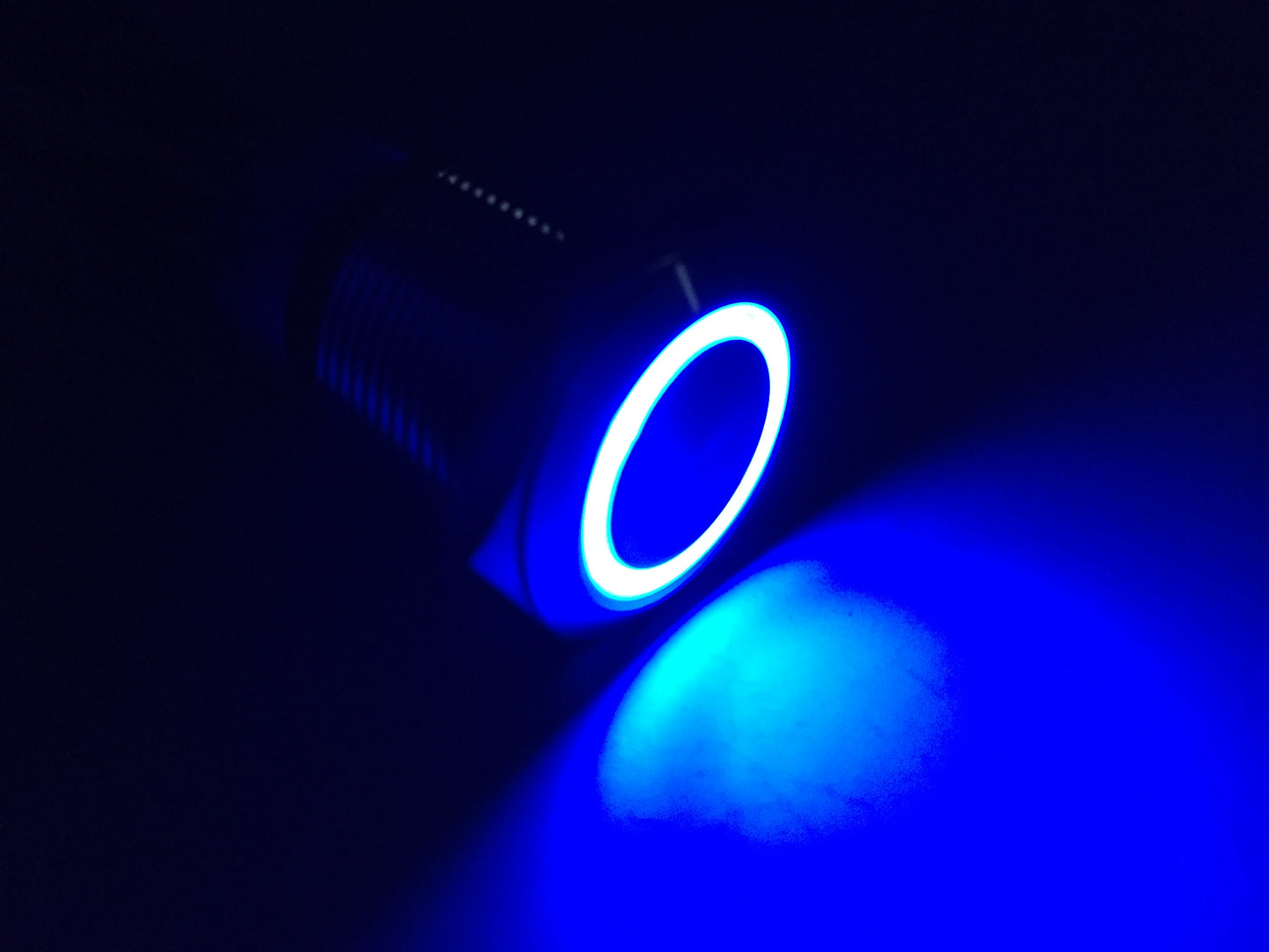 4 of Pactrade Marine SS304 Blue LED 12V Flush Light Auto On-Off Push Switch Ring Button