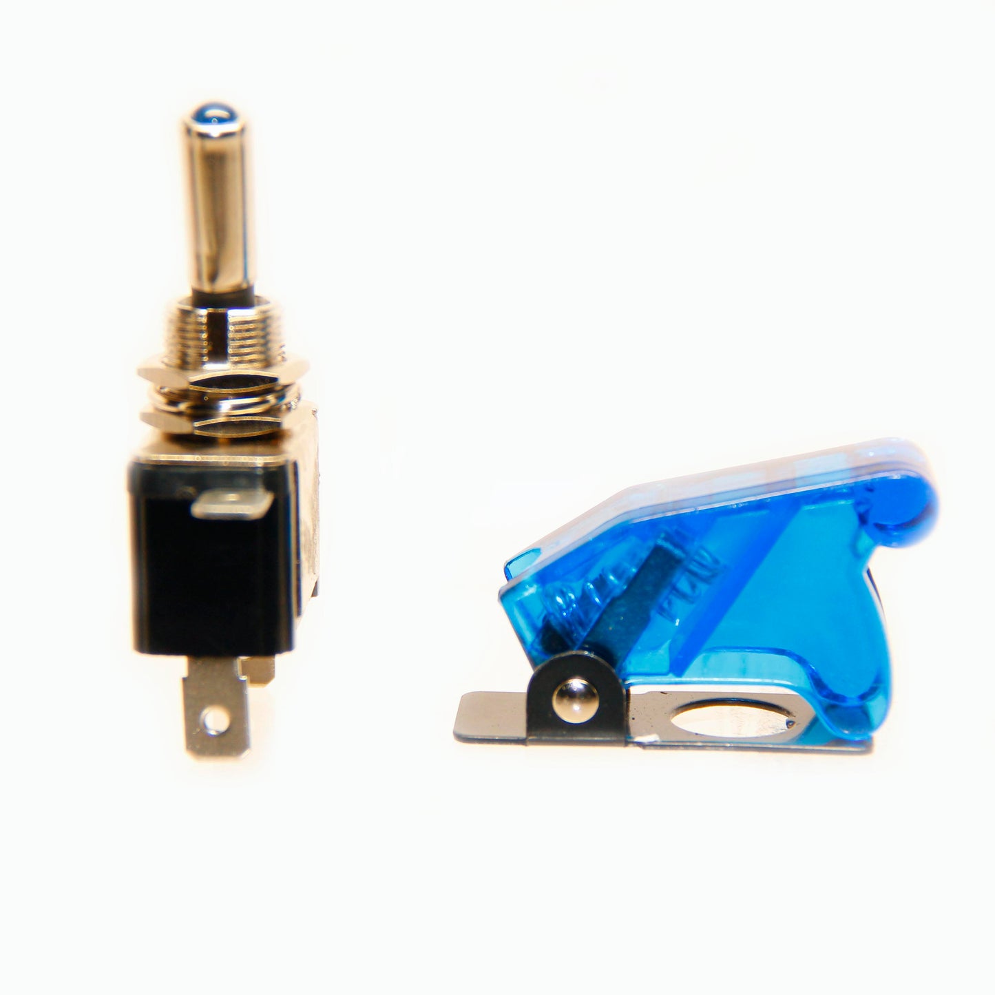 Pactrade Marine Blue Dot LED Toggle Switch and Blue Safety Switch Flip Cap Cover