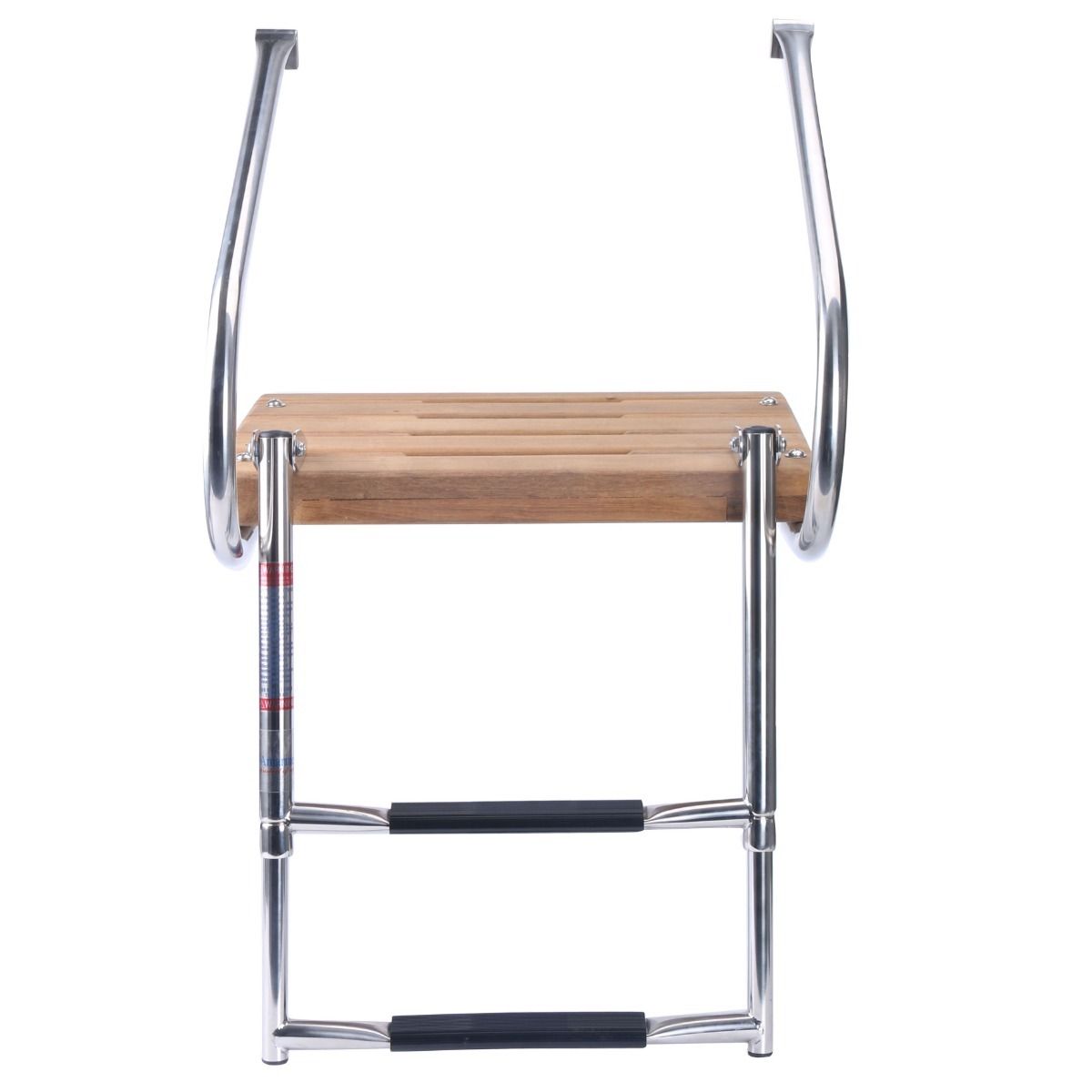 Pactrade Marine Platform Ladder, Stainless Steel Inboard Teak