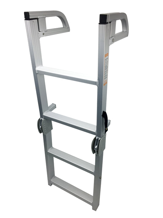 Pactrade Marine Pontoon Boat Folding Boarding 4-step Ladder Aluminum