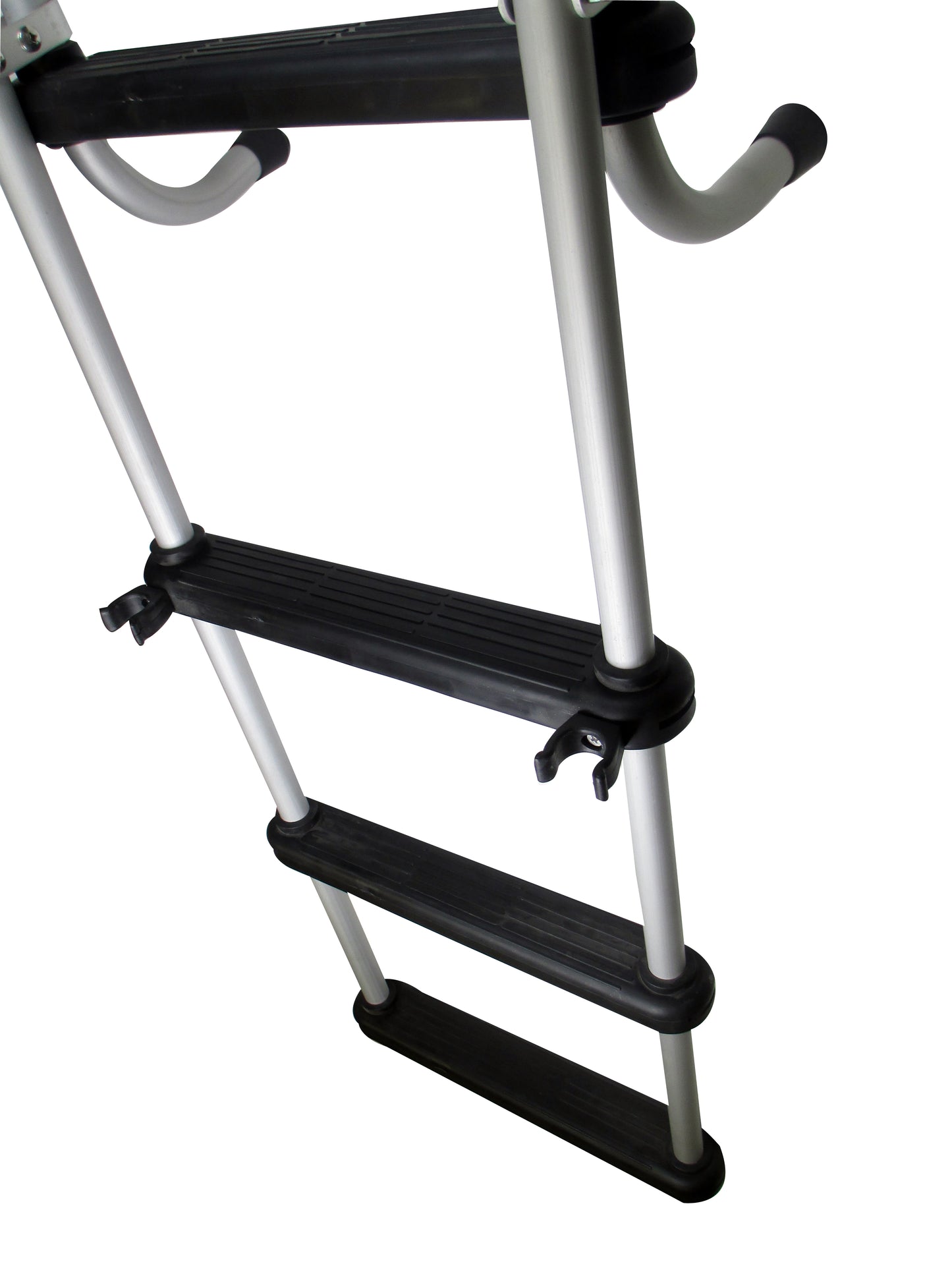 Pactrade Marine Pontoon Boat Removable Folding Ladder 5 Step Anodized Aluminum Tubing 300lbs