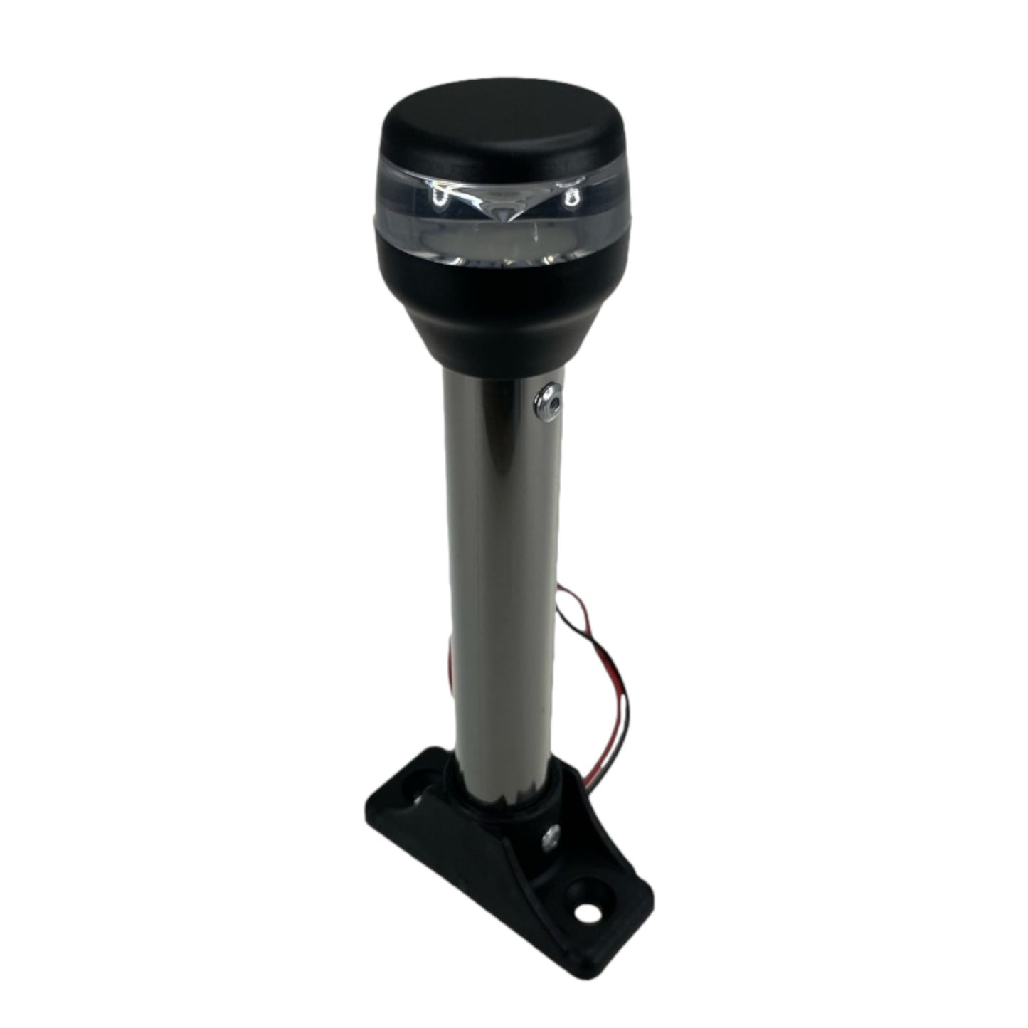 Pactrade Marine Boat LED All Round Anchor Navigation Light Black Housing Nature White LED 2NM Surface Mount 10-30VDC 120LM IP65 Durable Pole CE RoHS Certified (6 inches)