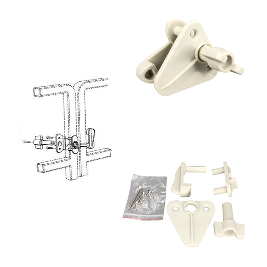 Pactrade Marine Pontoon Boat Replacement Safety Door Gate Latch Plastic (Off White)