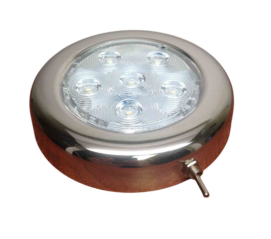 Pactrade Marine Boat LED Bright Ceiling Light Stainless Steel Toggles Switch Surface Mount