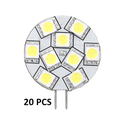 Pactrade Marine RV Marine Trailer Replacement LED Bulb G4 Warm White Back Pin 1.1"D 20 Pc