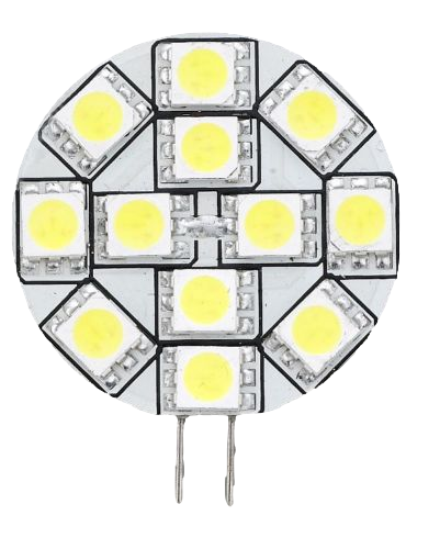 RV MARINE TRAILER PART REPLACEMENT LED BULB G4 WARM WHITE SIDE PIN 1.2"D 6 PCS