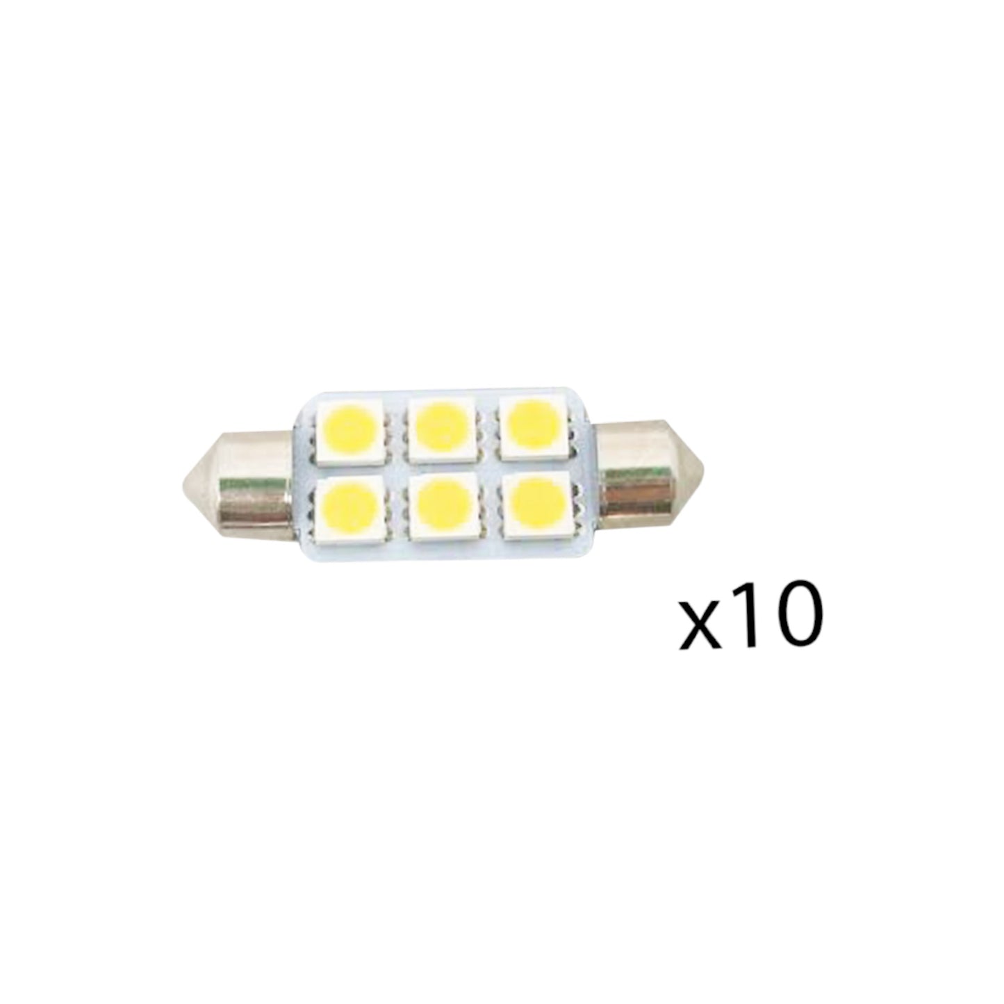 Pactrade Marine LED Bulbs Festoon Type 12VDC 90LM Warm White 1 1/2 X 9/16 10PCS