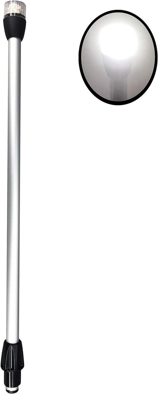 Pactrade Marine LED 24" All-Round Long Stern Light Plugin Aluminum Pole