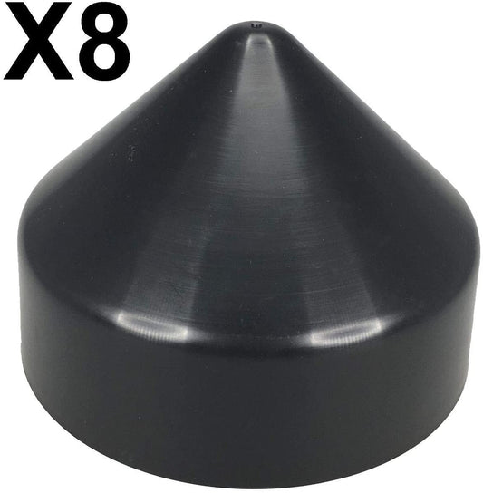 Pactrade Marine Boat Dock Post 9" Black Piling Cone Cap Cover Plastic 8PCS