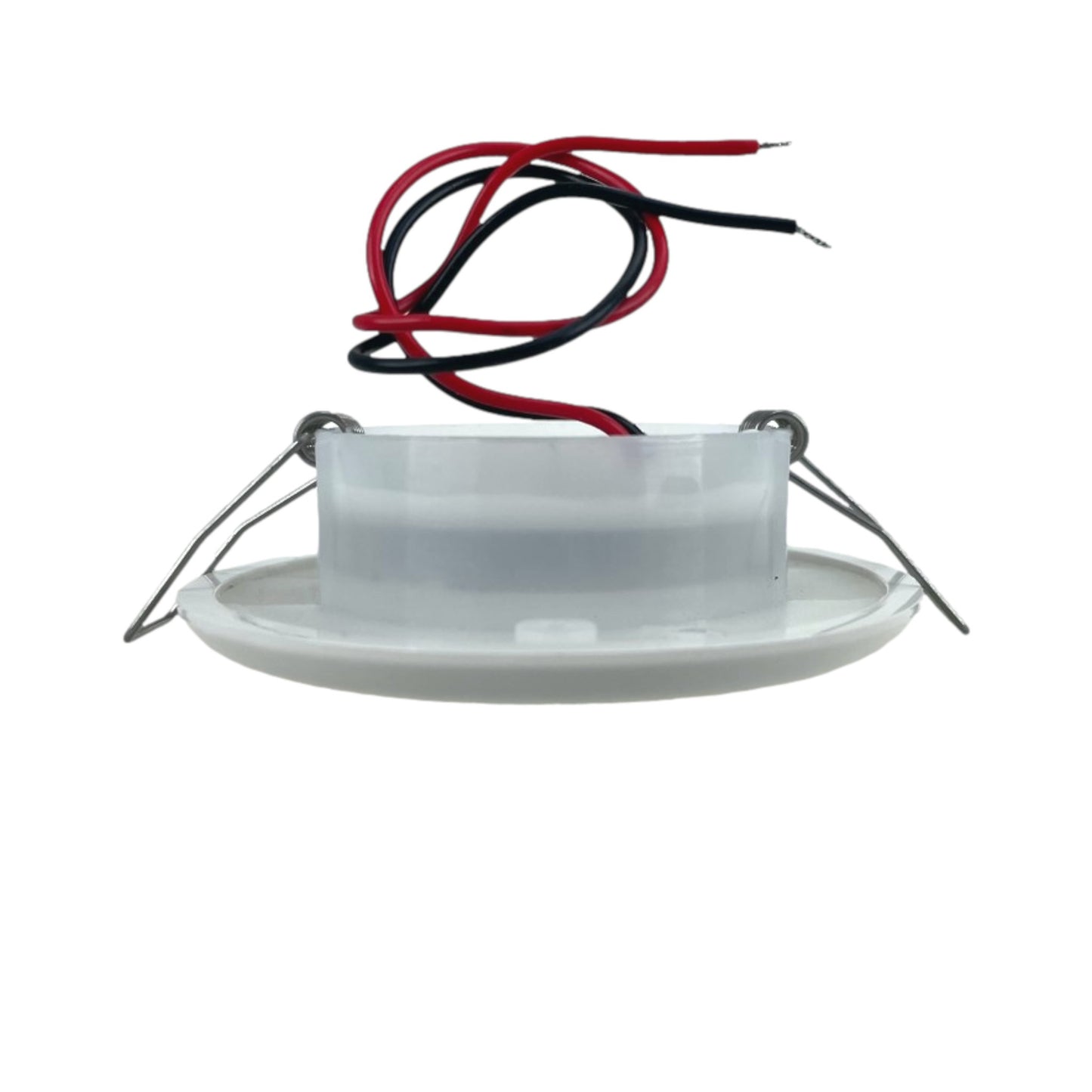 Pactrade Marine RV Boat Pontoon Red Green Blue White LED Courtesy Ceiling Light White Plastic Housing Glare Free Illumination Lens Energy Saving 12V DC (Spring Flush Mount)