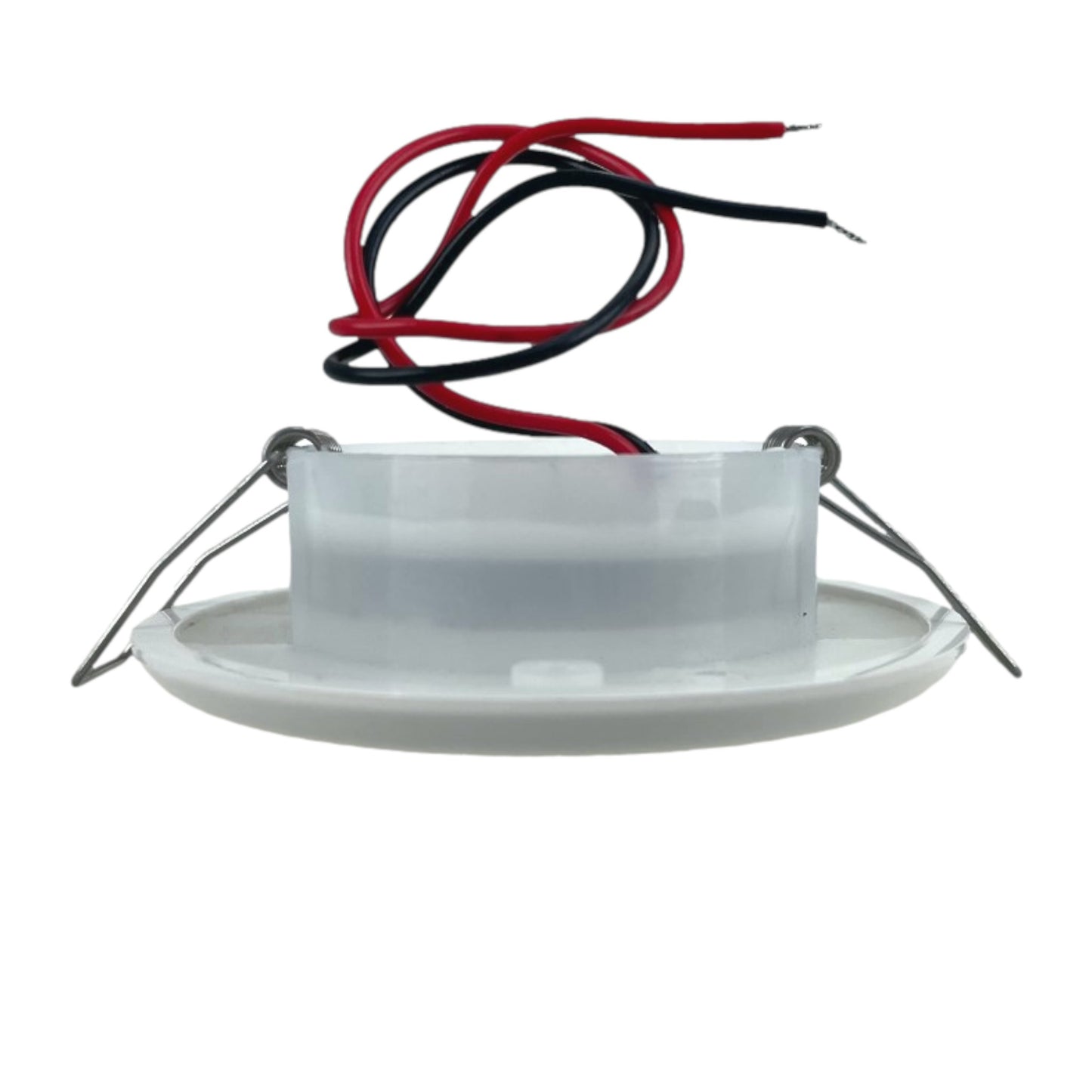 Pactrade Marine RV Boat Pontoon LED Courtesy Ceiling Light Glare Free Illumination Lens Energy Saving 12V DC Spring Flush Mount 2-3/4" Overall Dia., 1-15/18" Lens Dia. (PC Housing, Warm White LED)