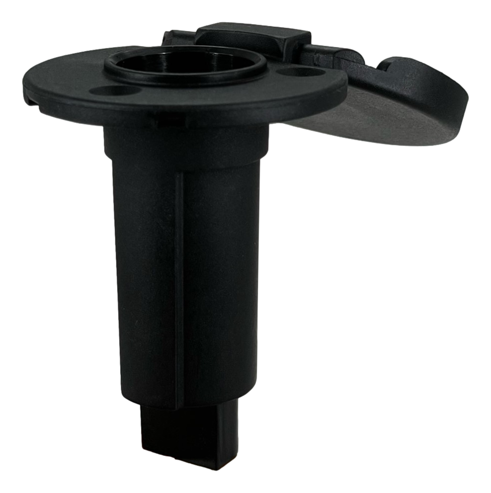 Pactrade Marine Black Nylon Cap 2-Prong Stern Light Pole Base Nylon Top Socket Plug-In Threaded Black Collar5 Height 2-1/4" Diameter 1" Cutout Wired