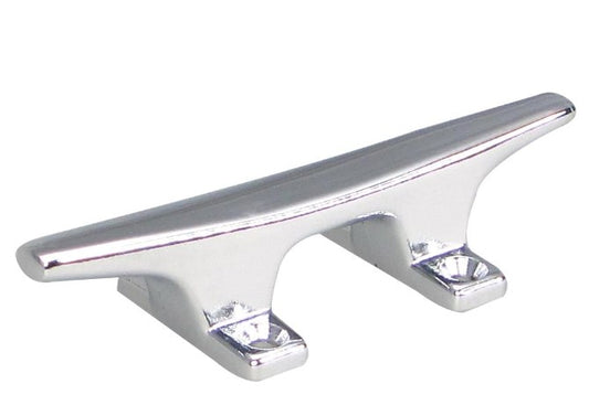 Pactrade Marine Boat Chrome Plated Flat Top Hollow Base Zamak 4-1/2'' Cleat for Docking