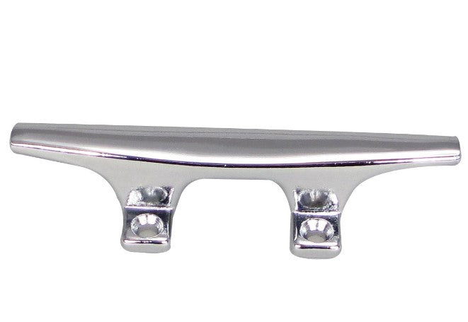 Pactrade Marine Boat Chrome Plated Flat Top Hollow Base Zamak 4-1/2'' Cleat for Docking