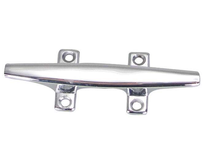 Pactrade Marine Boat Chrome Plated Flat Top Hollow Base Zamak 4-1/2'' Cleat for Docking