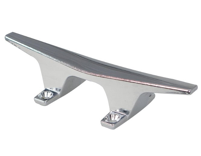 Pactrade Marine Boat Chrome Plated Flat Top Hollow Base Zamak 4-1/2'' Cleat for Docking