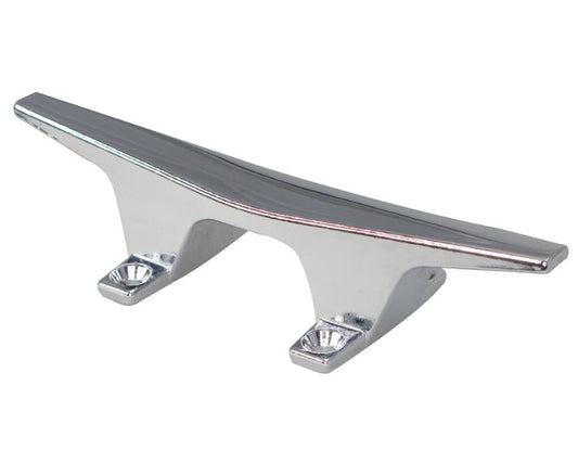 Pactrade Marine Boat Chrome Plated Flat Top Hollow Base Zamak 6'' Cleat for Docking