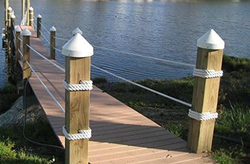 Pactrade Marine Boat Dock Post 9" White Piling Cone Cap Cover Plastic 6PCS