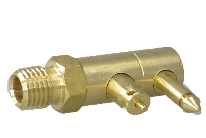 Pactrade Marine Boat Gas Fuel Tank Johnson/Evinrude OMC Male Connector Outboard 1/4'' NPT 2-Prong Brass