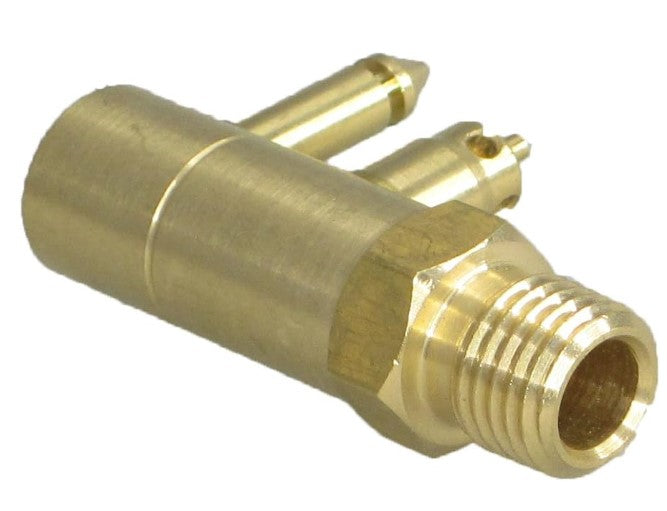 Pactrade Marine Boat Gas Fuel Tank Johnson/Evinrude OMC Male Connector Outboard 1/4'' NPT 2-Prong Brass