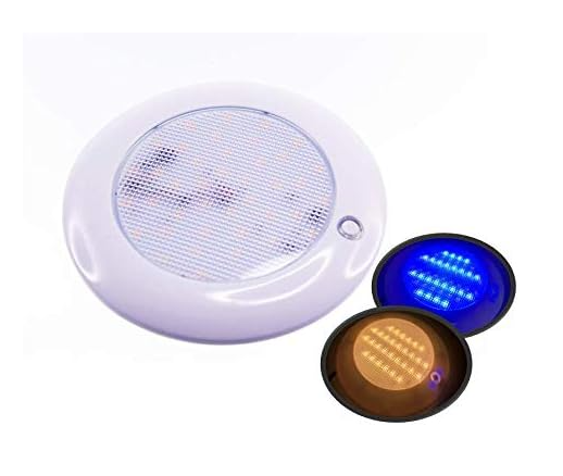 Pactrade Marine Boat RV Car White Blue Slim LED Ceiling Interior Courtesy Light