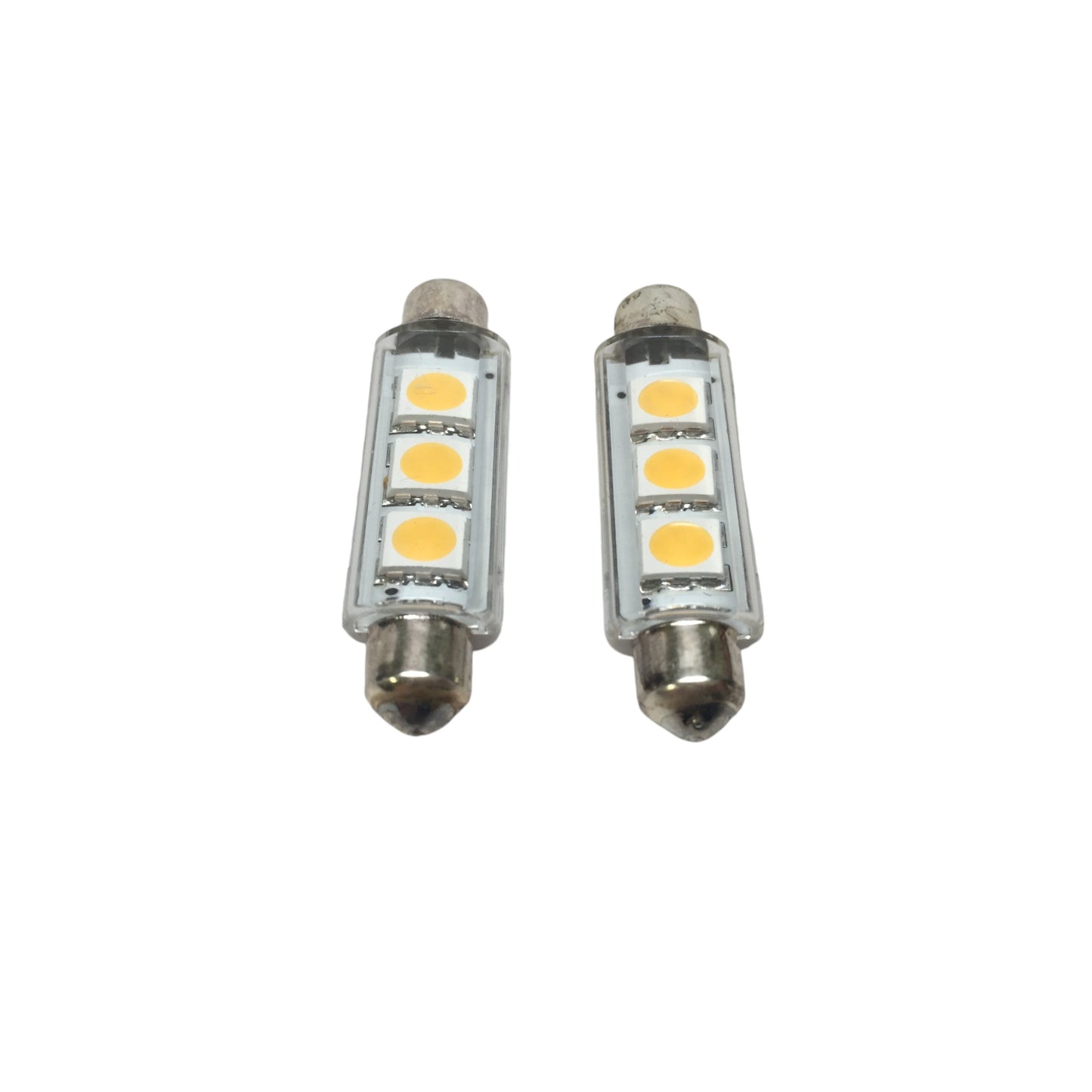 2 PCS Pactrade Marine Auto RV Trailer Bus Vehicle LED Bulb Festoon Type Warm White Light