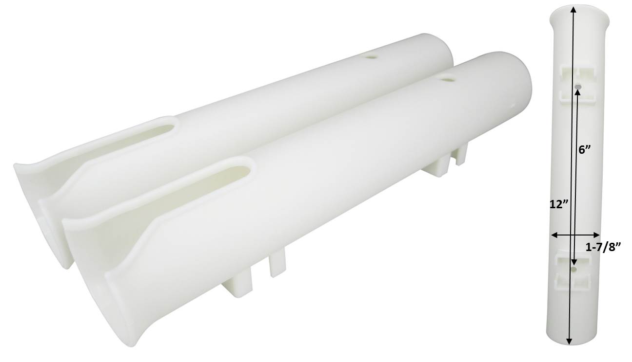 2 PCS MARINE BOAT WHITE UV STABILIZED PLASTIC FISHING ROD HOLDER ONE TUBE  12& Marine and RV Lighting & Accessories - Pactrade MarineTAGLINE