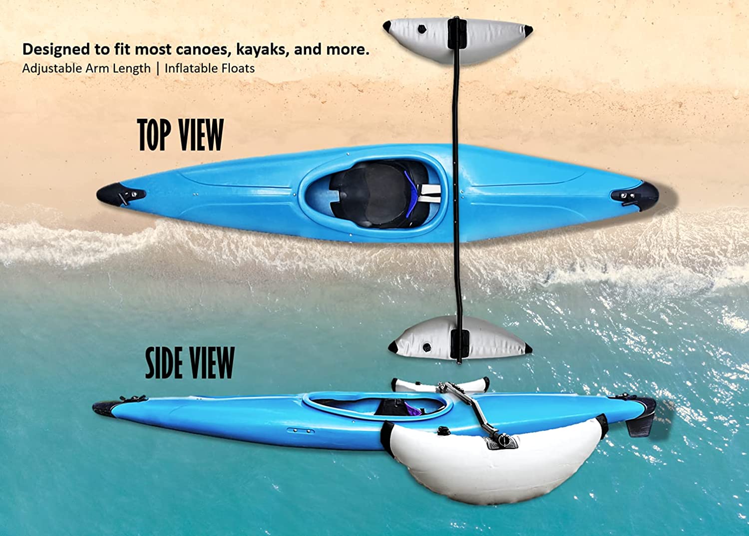 Pactrade Marine Boat Kayak Canoe Outrigger Stabilizer System PVC Inflatable  Floa Marine and RV Lighting & Accessories - Pactrade MarineTAGLINE