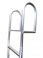 Pactrade Marine Stationary Fixed Dock Ladder Straight 4 Steps 21'' Wide For Seawalls Aluminum Capacity 750lbs