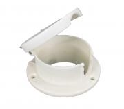 Boat White Plastic Anchor Hinge Lid Rope Deck Pipe