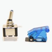 Blue Dot LED Toggle Switch and Blue Safety Switch Flip Cap Cover